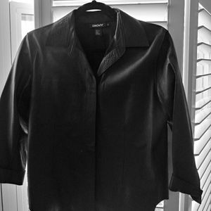 Vintage DKNY Leather Shell